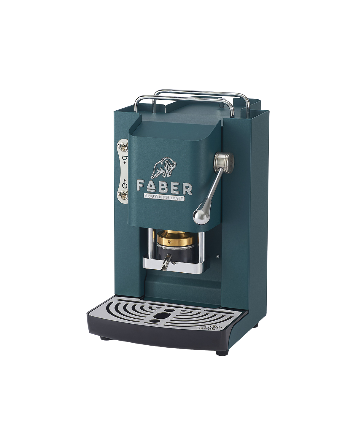 Macchina da caffè Faber, Pro Deluxe 3.0, British Green, cromata