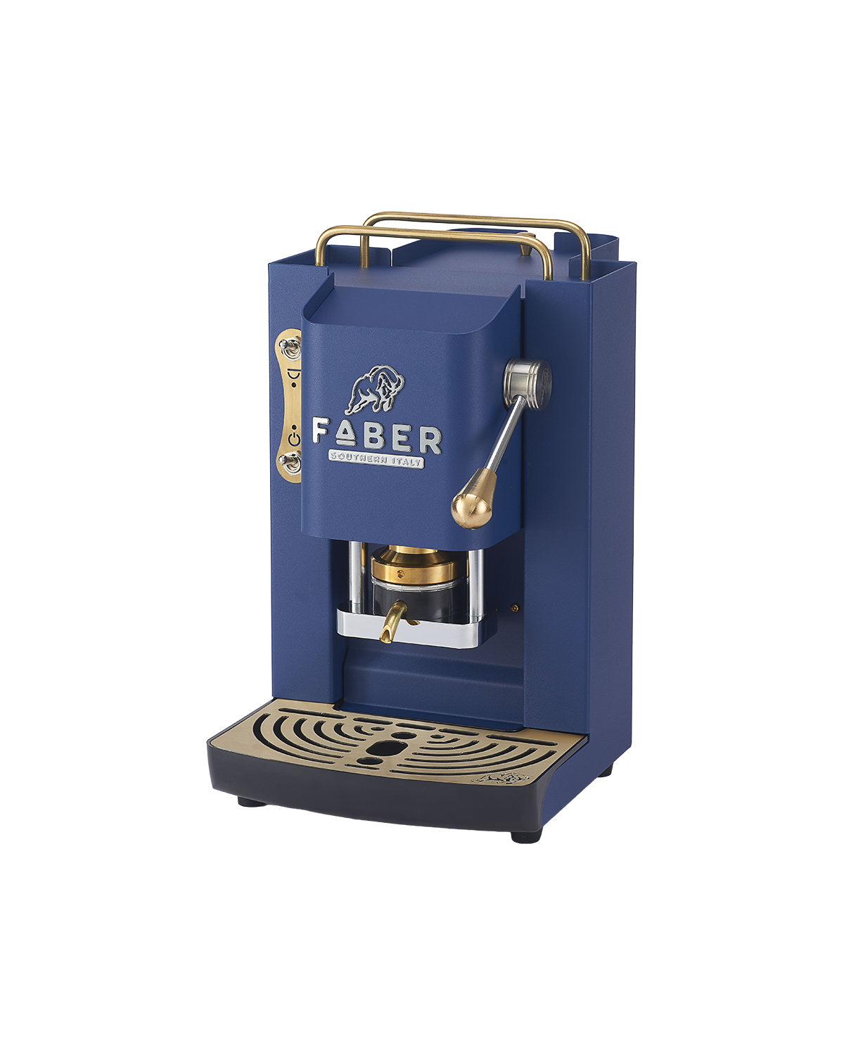 Macchina da caffè Faber, Pro Deluxe 3.0, Navy Blue, ottonata