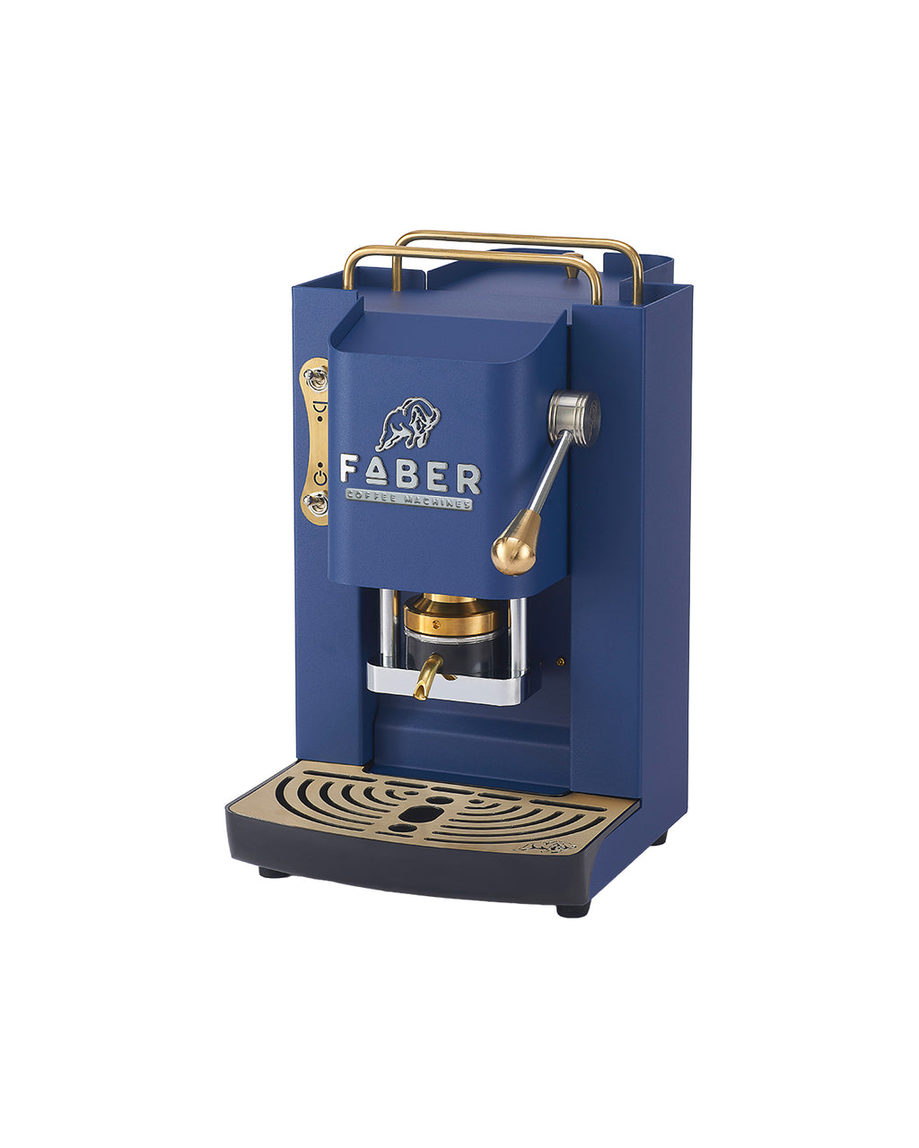 Macchina da caffè Faber, Pro Deluxe 3.0, Navy Blue, ottonata