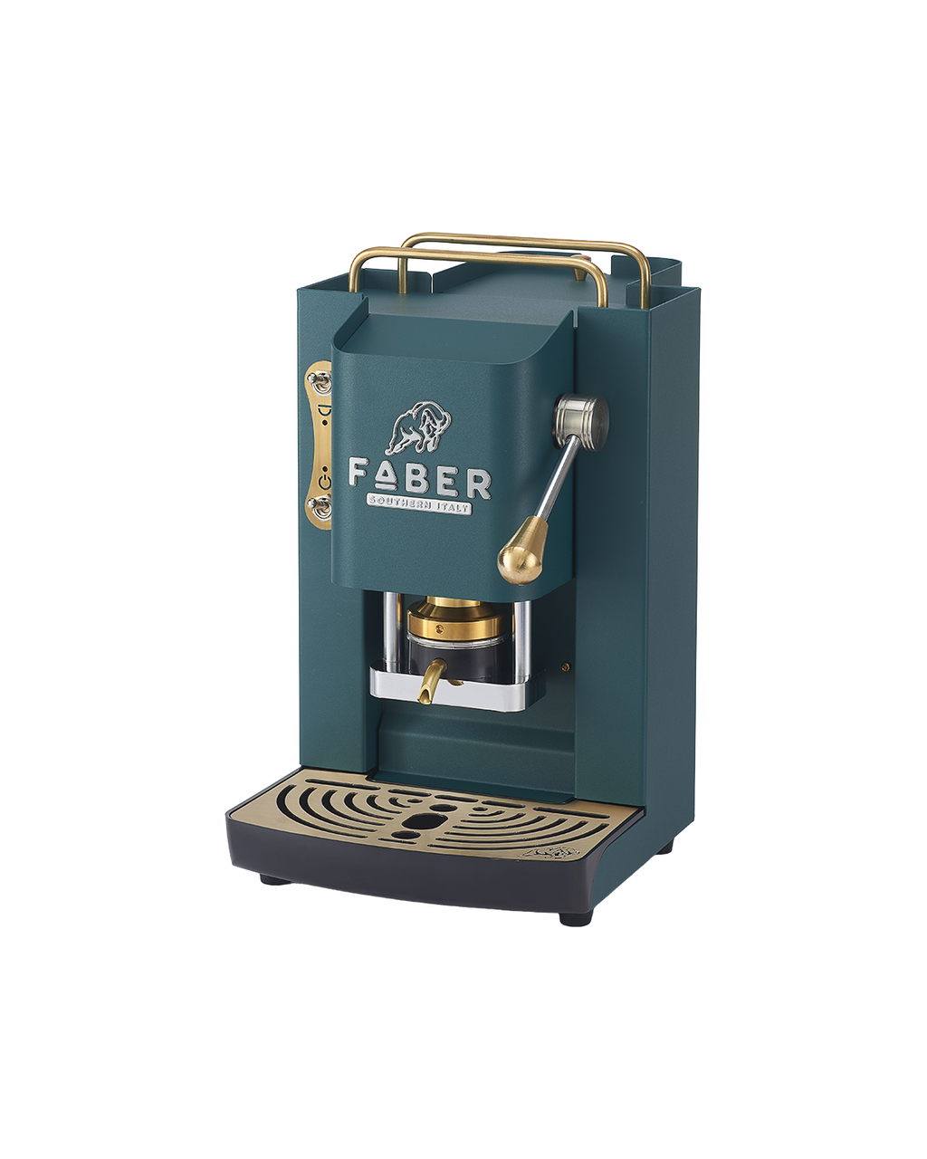 Macchina da caffè Faber, Pro Deluxe 3.0, British Green, ottonata