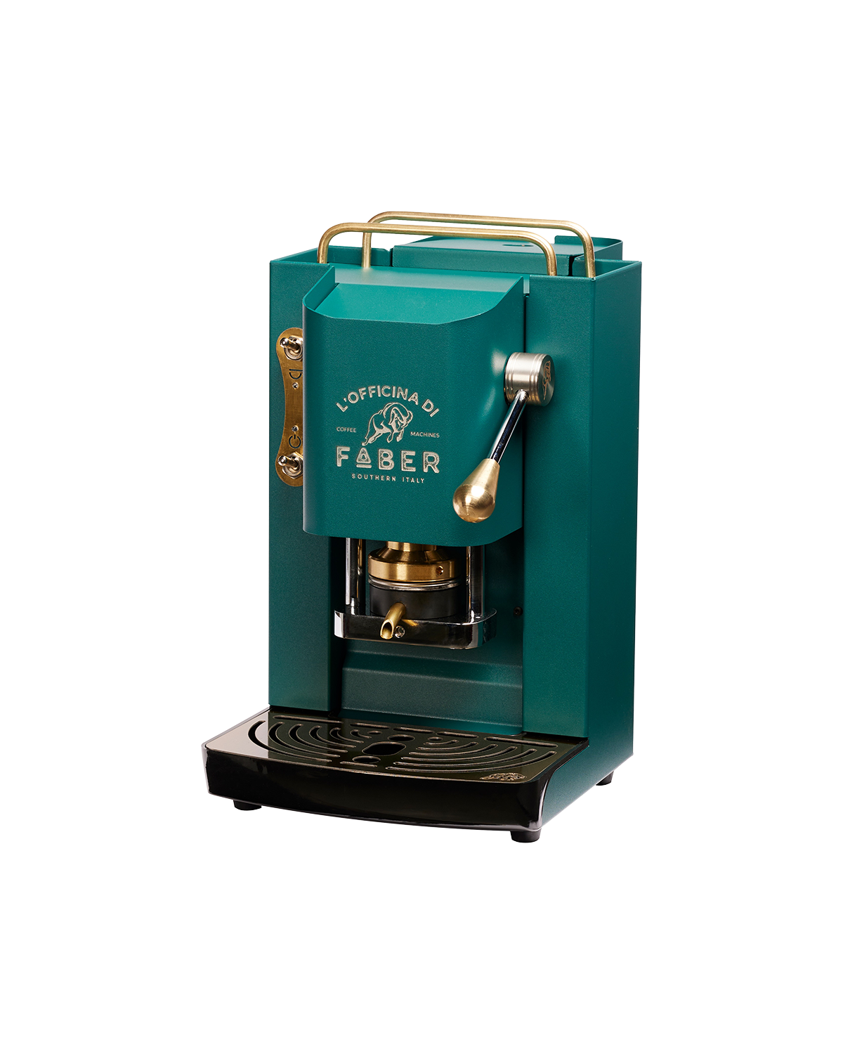 Macchina da caffè Faber, Pro Deluxe 2.0, British Green, ottonata