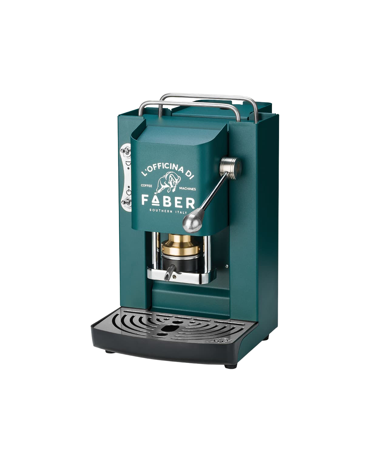 Macchina da caffè Faber, Pro Deluxe 2.0, British Green, cromata