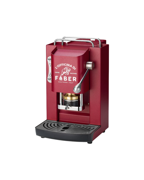 Macchina da caffè Faber, Pro Deluxe 2.0, Cherry Red, cromata