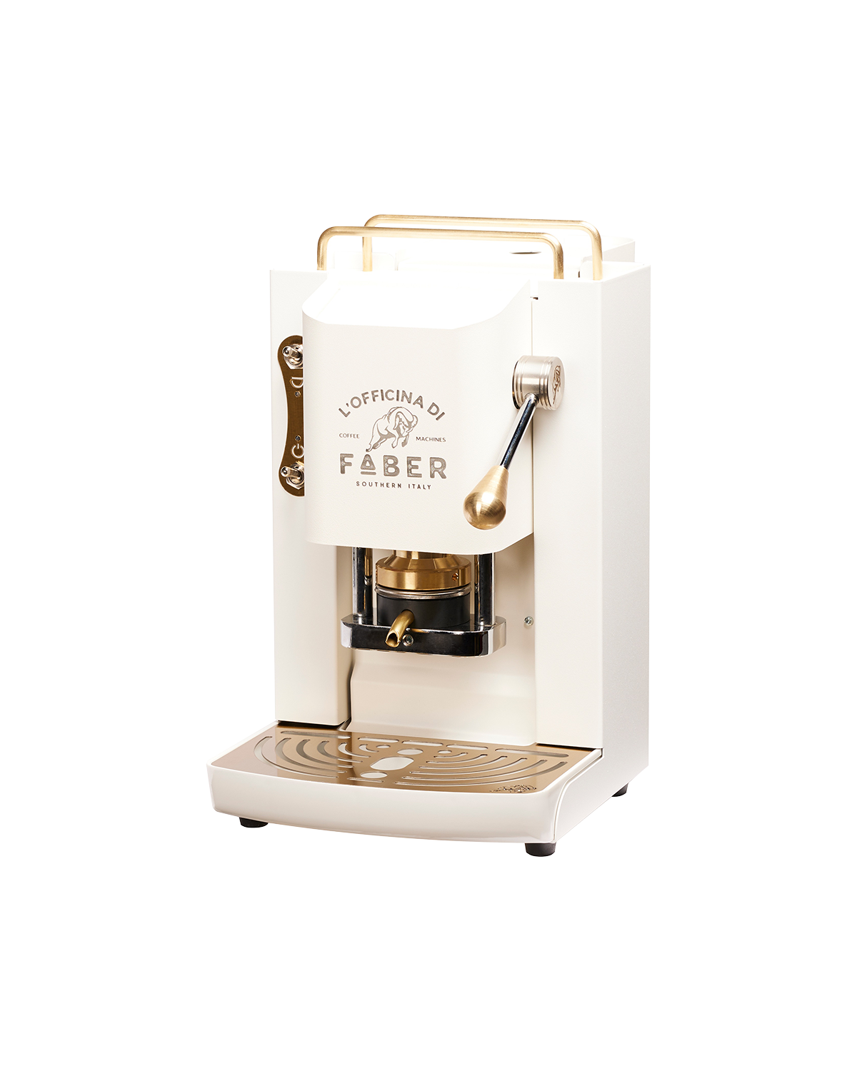 Macchina da caffè Faber, Pro Deluxe 2.0, Pure White, ottonata